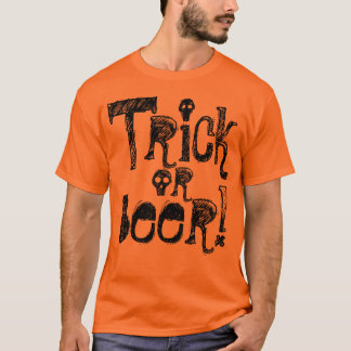 Trick or Beer Fun Halloween Orange T-Shirt