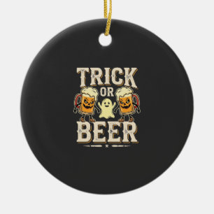Trick or Beer Halloween Beer Design_1 Ceramic Ornament