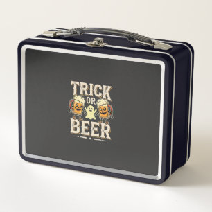 Trick or Beer Halloween Beer Design_1 Metal Lunch Box