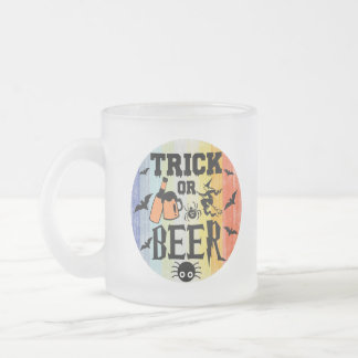TRICK OR BEER - HALLOWEEN FROSTED GLASS COFFEE MUG