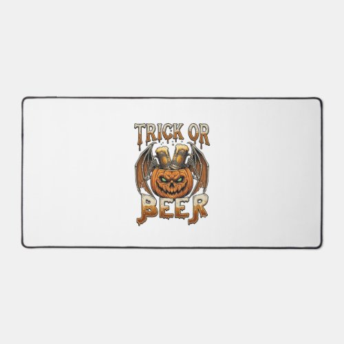 Trick Or Beer Halloween Pumpkin Skeleton Wings Mug Desk Mat