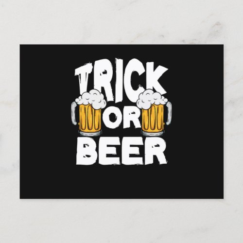 Trick Or Beer Halloween Pumpkin Trick Or Treat Gif Postcard