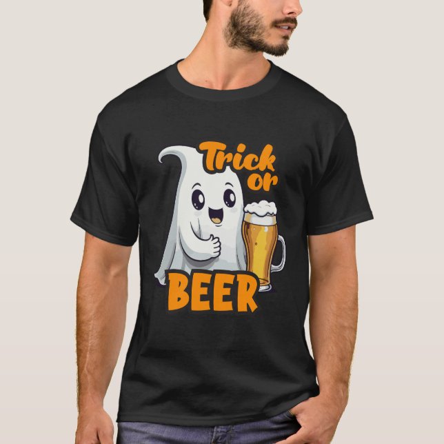 Trick or BEER halloween T-Shirt (Front)
