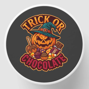 Trick Or Chocolate Halloween Pumpkin Witch Hat Can Mini Candle Favors