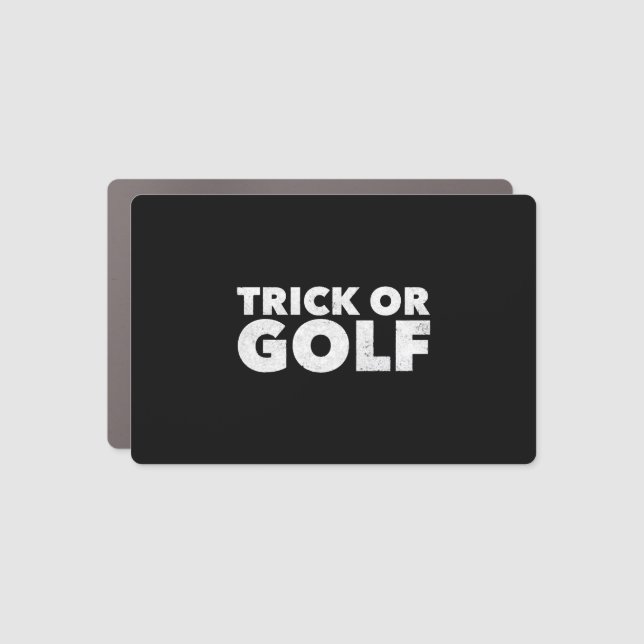 Trick Or Golf Funny Halloween Car Magnet (Front)
