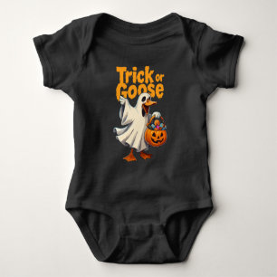 Trick or Goose Halloween Goose Baby Bodysuit