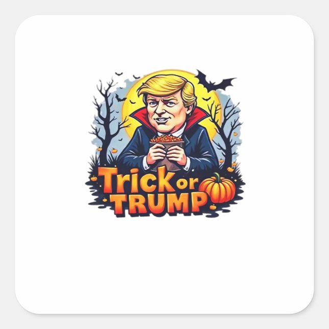 Trick Or Halloween Classic Square Sticker (Front)