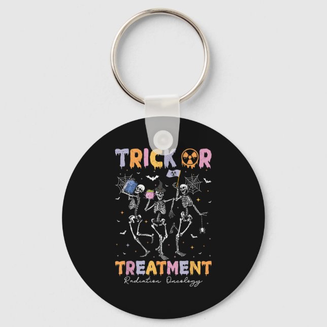 Trick Or Halloween Radiation Oncology Rad Therapy  Keychain (Front)