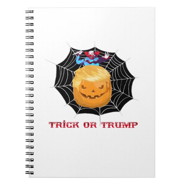 Trick Or Halloween Scary Clown Notebook (Front)