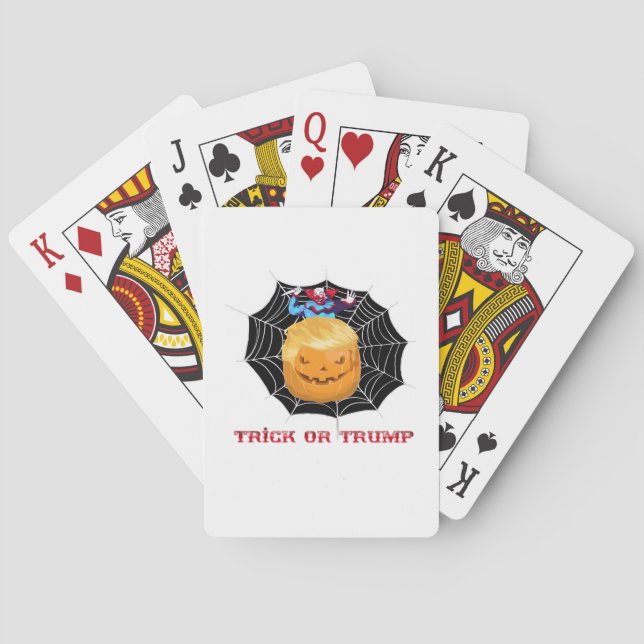 Trick Or Halloween Scary Clown Poker Cards (Back)