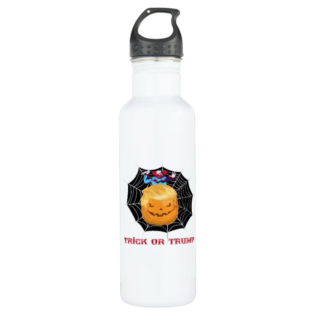 Trick Or Halloween Scary Clown Stainless Steel Water Bottle (Front)