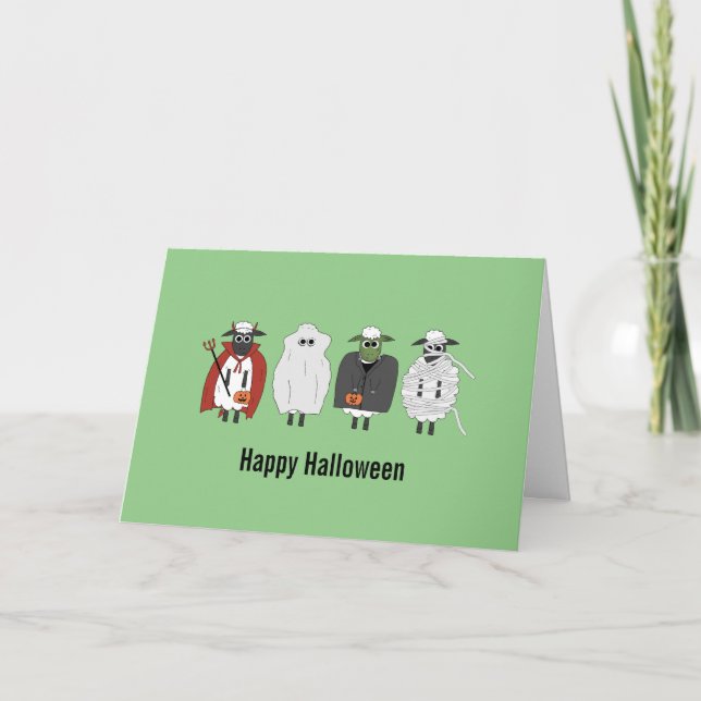 Trick or Sheep (Trick or Treat Fancy Dress Sheep) Card (Front)