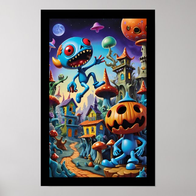 Trick or Shroom - Ken Gage Fantasy Art Poster (Front)