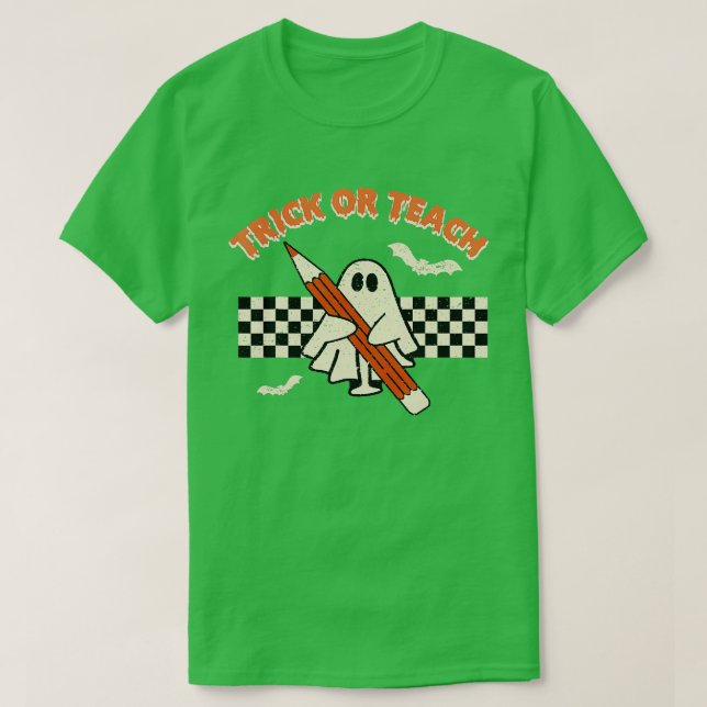 Trick Or Teach Funny Teacher Halloween Costume Men T-Shirt (Design Front)