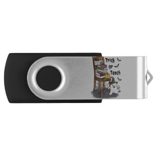Trick Or Teach Ghost Teacher Halloween Costume Wom Flash Drive