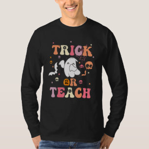Trick Or Teach Groovy Teacher Halloween Costume 2 T-Shirt