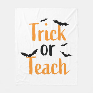 Trick or teach- Halloween design Fleece Blanket