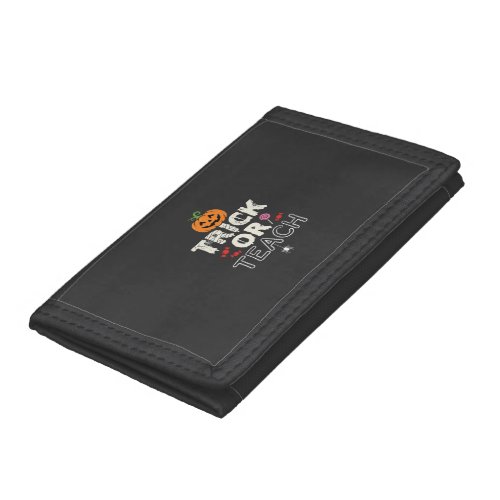 Trick or Teach Halloween Teacher Design (2)_1 Trifold Wallet
