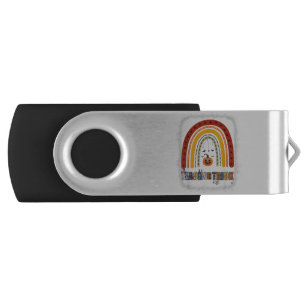 Trick Or Teach Leopard Rainbow Teacher Halloween C Flash Drive