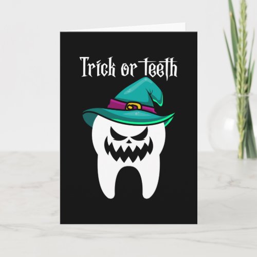 Trick or Teeth Funny Dentist Dental Halloween Gift Card