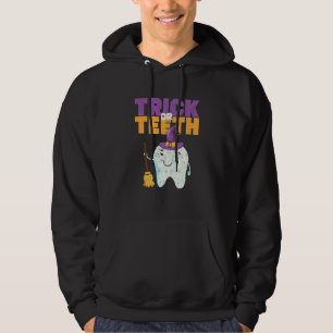 Trick Or Teeth Halloween Tooth Hat Dentist Dental Hoodie