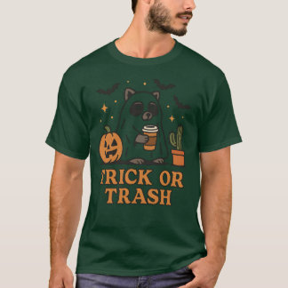 Trick or Trash Shirt – Cute Raccoon Halloween