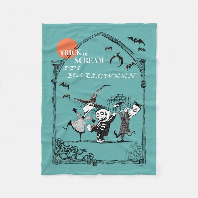 Trick or Treak Oogie's Boys Fleece Blanket (Front)