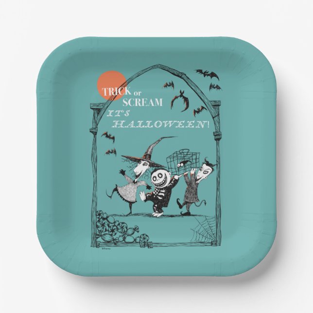 Trick or Treak Oogie's Boys Paper Plates (Front)