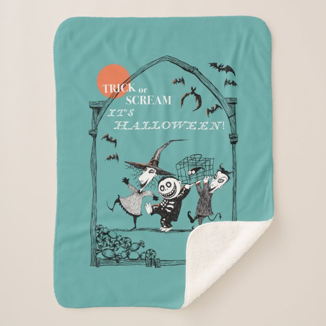 Trick or Treak Oogie's Boys Sherpa Blanket (Front)