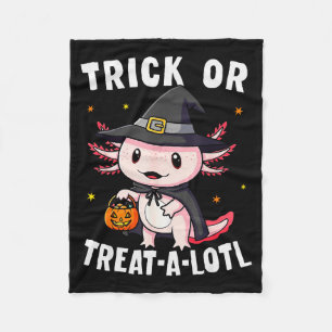 Trick Or Treat A Lotl Axolotl Halloween Costume Wi Fleece Blanket
