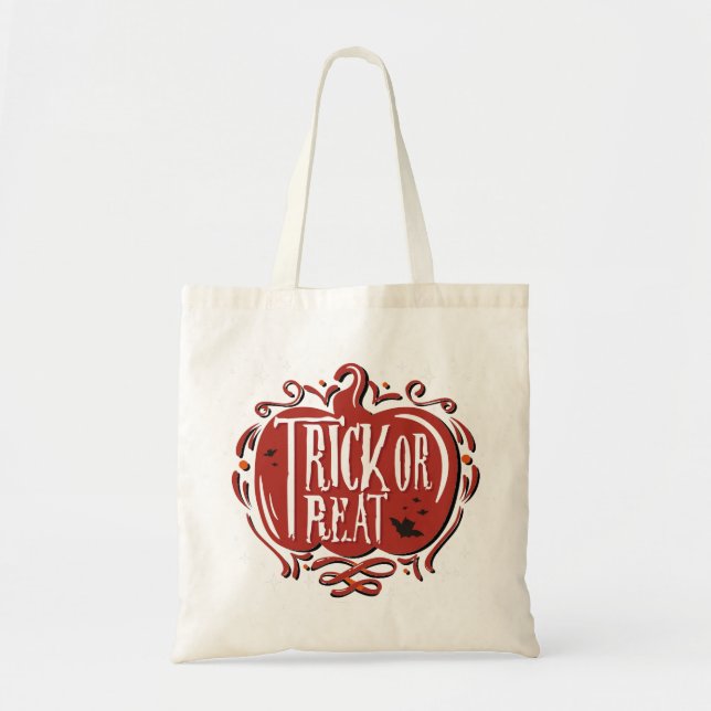 Trick-or-Treat Apple Tote Bag (Front)