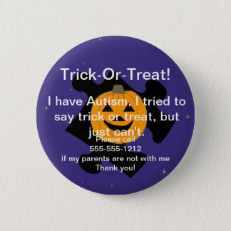 Trick or Treat Autism Button