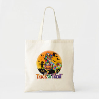 Trick or Treat Autism Dinosaur Funny Tote Bag