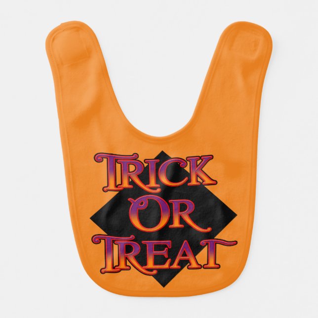 Trick or Treat Baby Bib (Front)