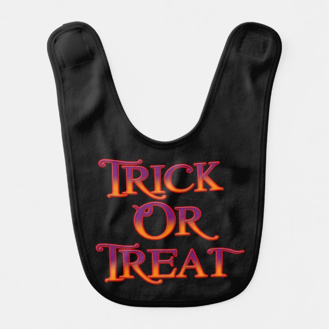 Trick or Treat Baby Bib (Front)