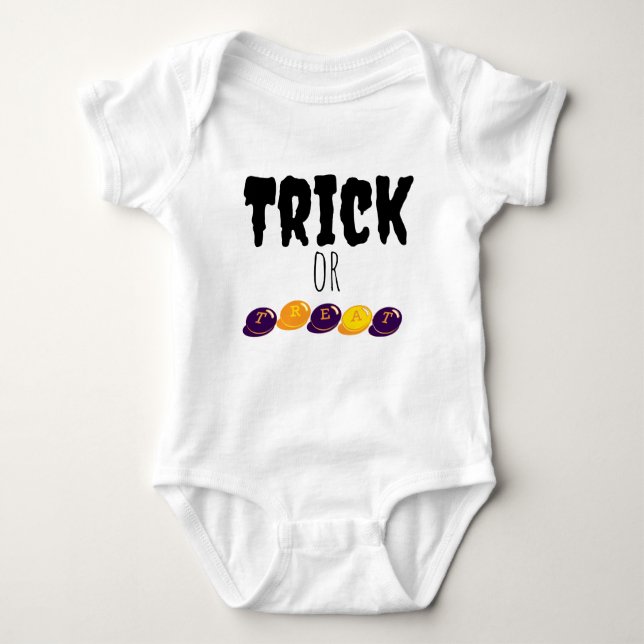 Trick or Treat Baby Bodysuit (Front)