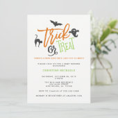 Trick or Treat Baby Shower Invitations (Standing Front)