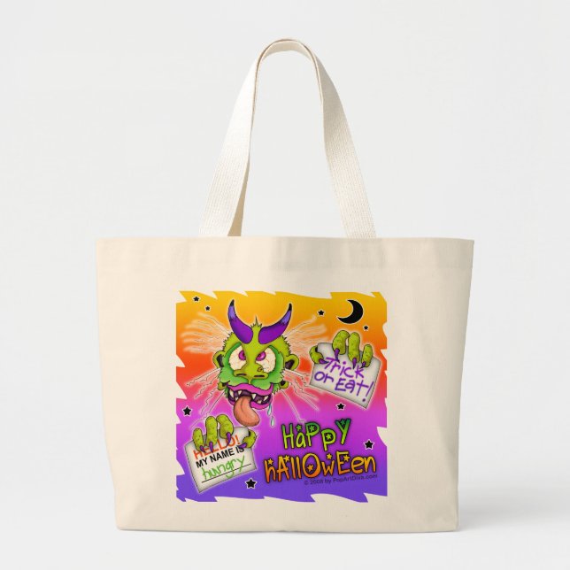 Trick or Treat Bag - HALLOWEEN BOOGEYMAN MONSTER (Front)