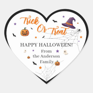 Trick or Treat Bag Halloween Round Sticker