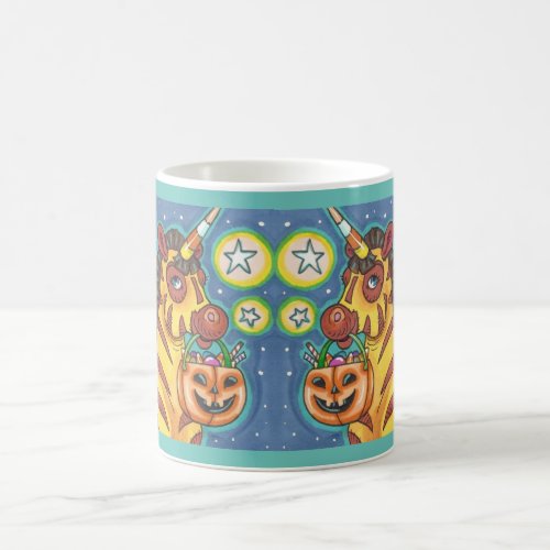 TRICK OR TREAT BAT WING ZEBRA CUTE HALLOWEEN COFFEE MUG