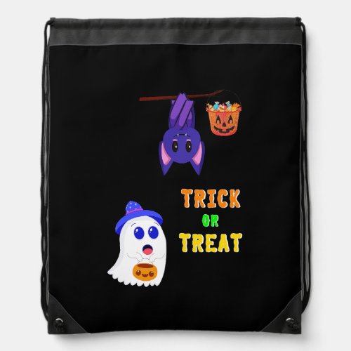 Trick Or Treat Bats Candy 31 UK October Halloween Drawstring Bag