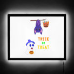 Trick Or Treat Bats Candy 31 UK October Halloween LED Sign<br><div class="desc">Trick Or Treat Bats Candy 31 UK October Halloween. Best gifts for Halloween Festival T-shirts, Ghost Puzzle, Trick or Treat iPhone Case, International Bat Appreciation Day Socks, National Candy Day Hoodies, Bat Tees, Spirit Mug, Candy Tops, Ghost Pillow, Birthday Tees, Anniversary T-shirts, Christmas, and Birthday T-shirts. Custom Illuminated Sign, Back...</div>