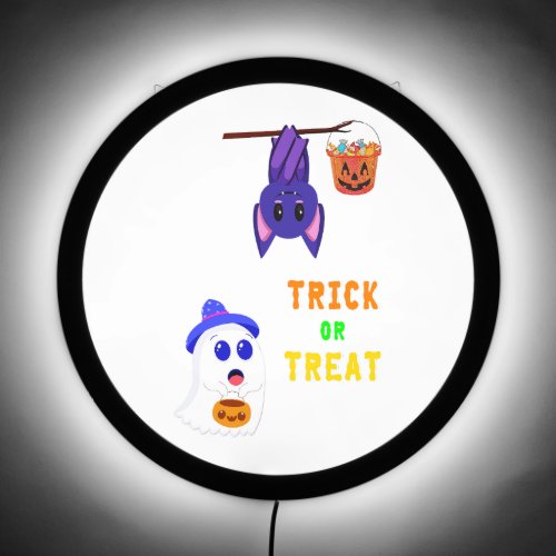 Trick Or Treat Bats Candy 31 UK October Halloween LED Sign
