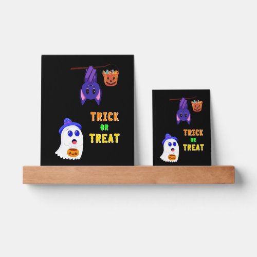 Trick Or Treat Bats Candy 31 UK October Halloween Picture Ledge