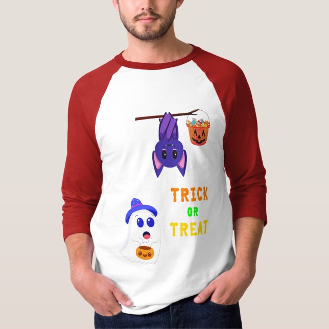 Trick Or Treat Bats Candy 31 UK October Halloween T-Shirt (Front)
