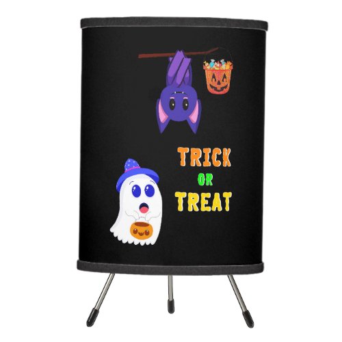 Trick Or Treat Bats Candy 31 UK October Halloween Tripod Lamp