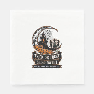 Trick Or Treat Be So Sweet Halloween Moon Witches_ Napkins