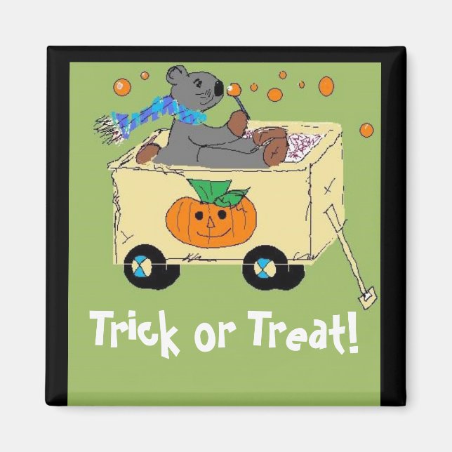 Trick or Treat Bear Magnet (Front)