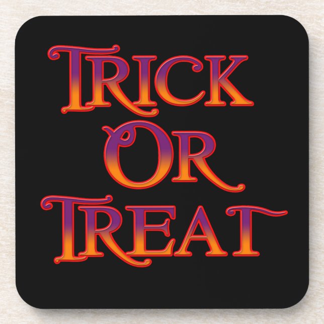 Trick or Treat Beverage Coaster (Front)