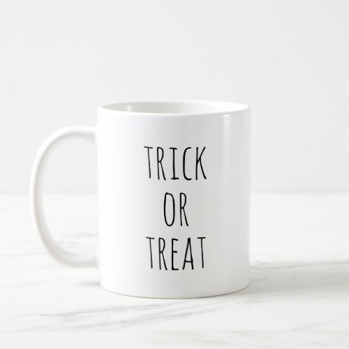 Trick or treat Black and white Halloween party Coffee Mug
